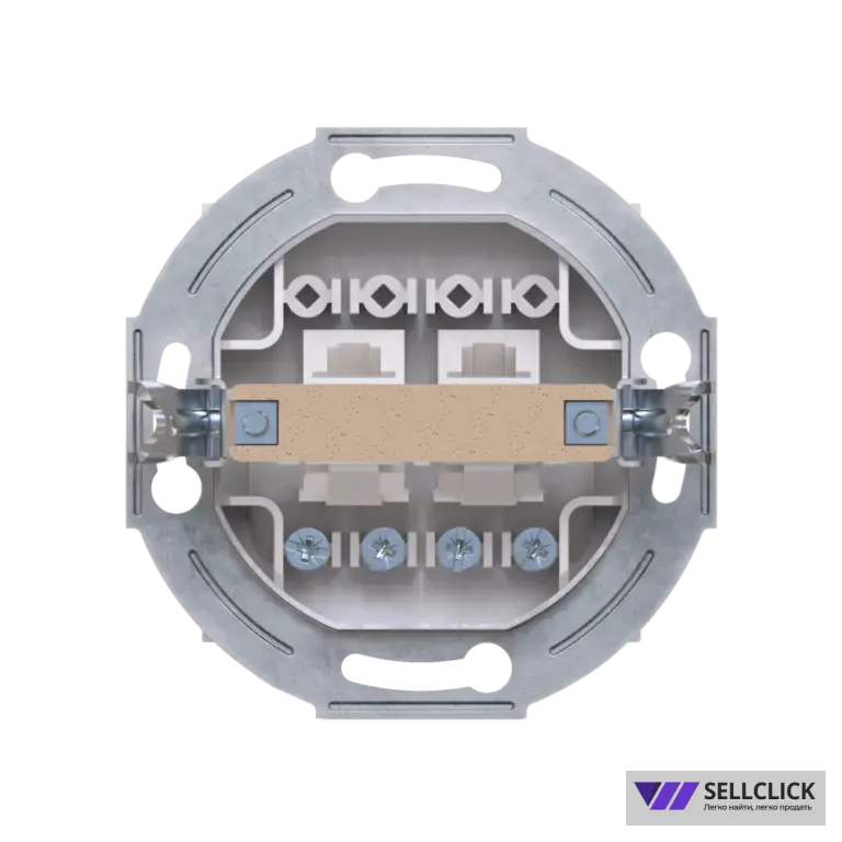 Розетка скрытой установки CADUCEUS ALING PRESTIGE 2хRJ12 6P2C двойная, телефонная, механизм