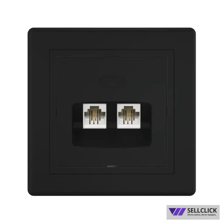 Розетка скрытой установки CADUCEUS ALING PRESTIGE, 2хRJ12 6P2C, двойная, телефонная