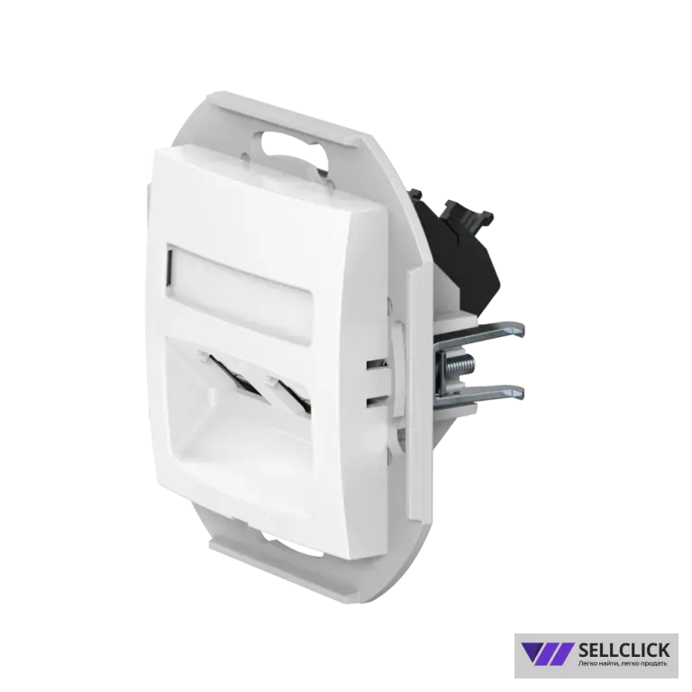 Розетка скрытой установки CADUCEUS ALING PRESTIGE двойная компьютерная с модулями Keystone RJ45 8P8C, cat.6, UTP, механизм