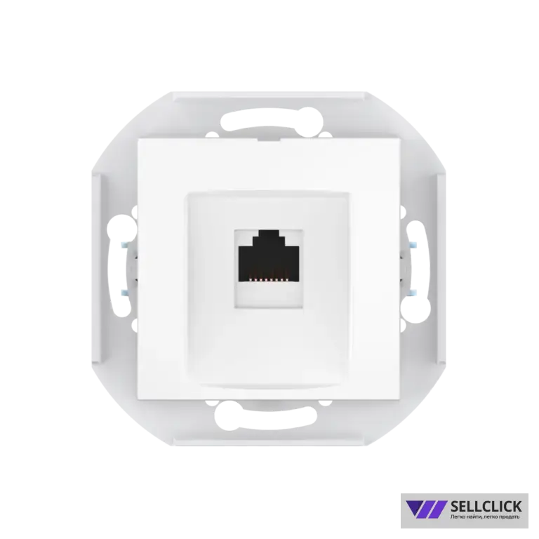 Розетка скрытой установки CADUCEUS ALING PRESTIGE компьютерная с модулем Keystone RJ45 8P8C, cat.6A, UTP, механизм