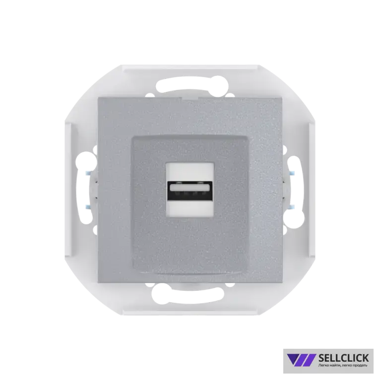 Розетка скрытой установки CADUCEUS ALING PRESTIGE с модулем Keystone USB 2.0 тип А-А, 250В~, механизм