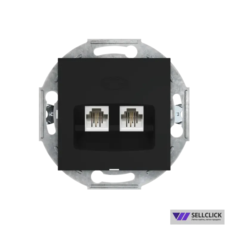 Розетка скрытой установки CADUCEUS ALING PRESTIGE 2хRJ12 6P2C двойная, телефонная, механизм