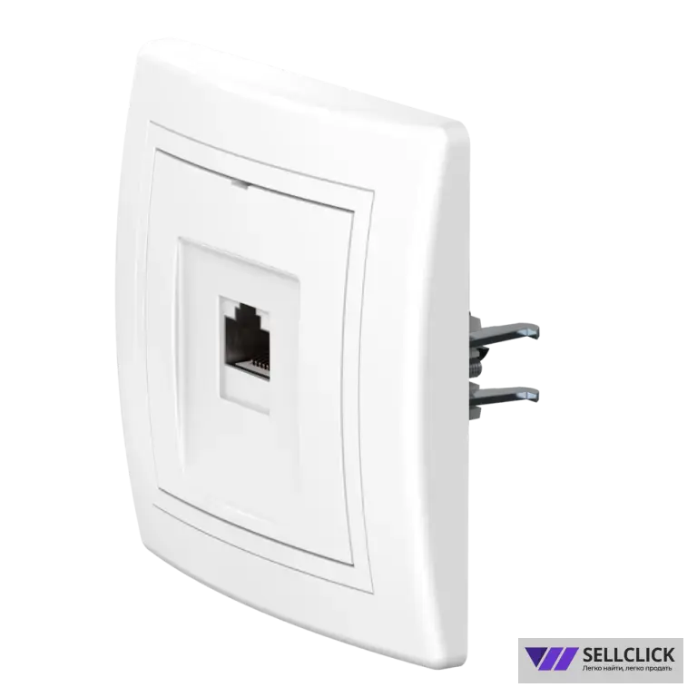 Розетка скрытой установки CADUCEUS ALING PRESTIGE компьютерная с модулем Keystone RJ45 8P8C cat.6, FTP