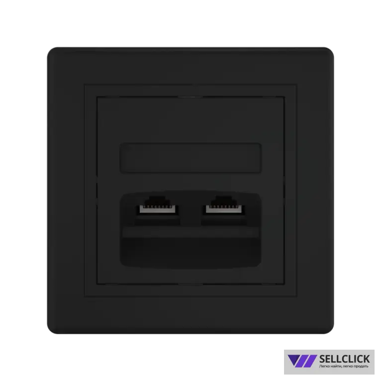 Розетка скрытой установки CADUCEUS ALING PRESTIGE двойная компьютерная с модулями Keystone RJ45 8P8C cat.6, UTP
