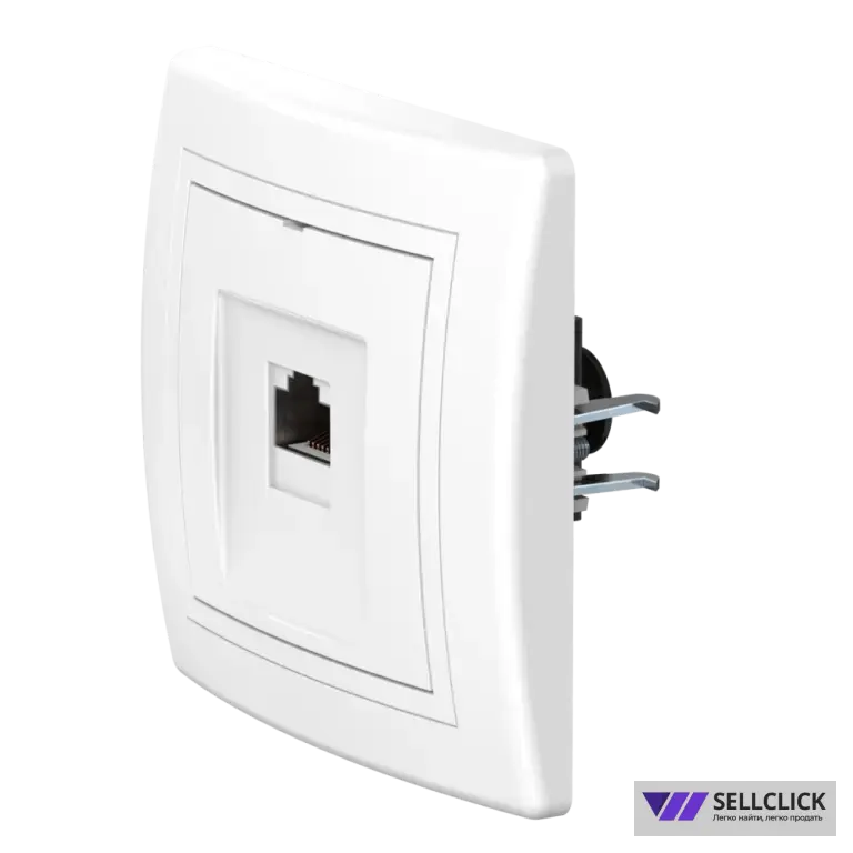 Розетка скрытой установки CADUCEUS ALING PRESTIGE компьютерная с модулем Keystone RJ45 8P8C, cat.6A, S/FTP