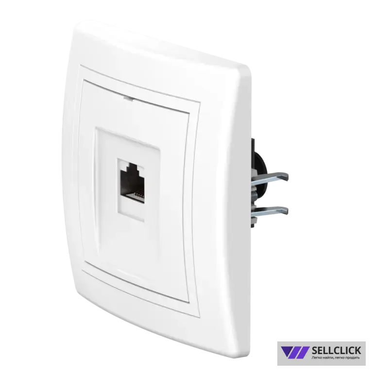 Розетка скрытой установки CADUCEUS ALING PRESTIGE компьютерная с модулем Keystone RJ45 8P8C, cat.6A, UTP