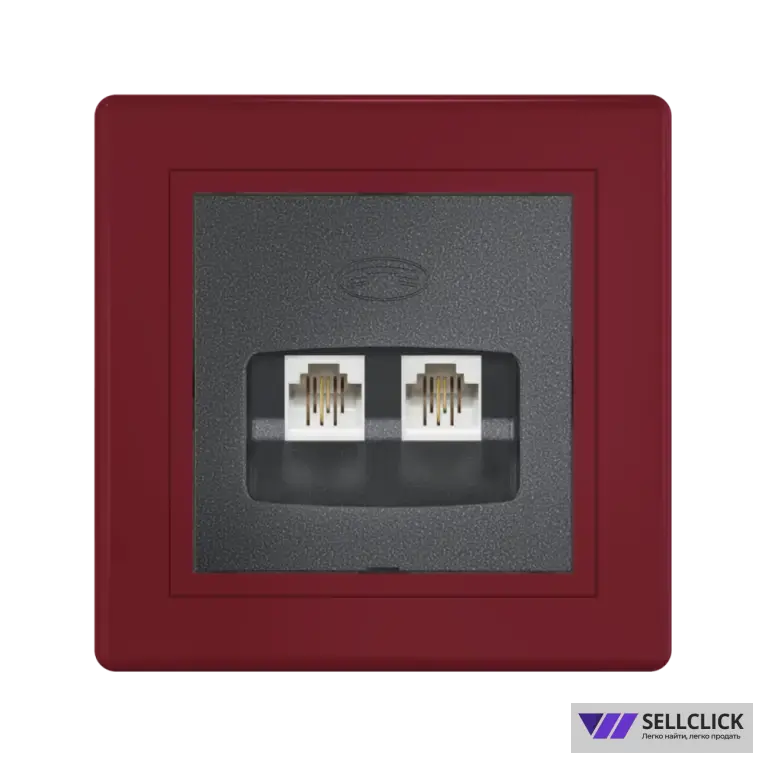 Розетка скрытой установки CADUCEUS ALING PRESTIGE, 2хRJ12 6P2C, двойная, телефонная
