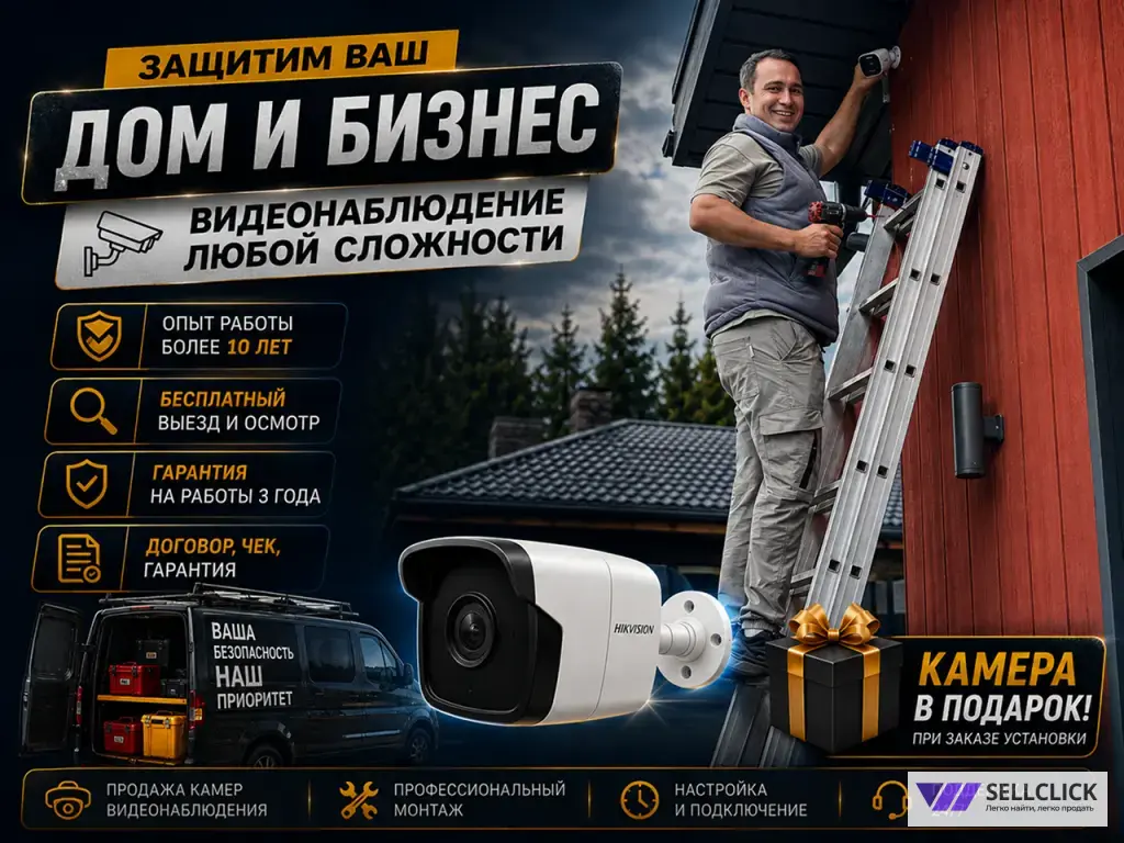 Монтаж камер видеонаблюдения