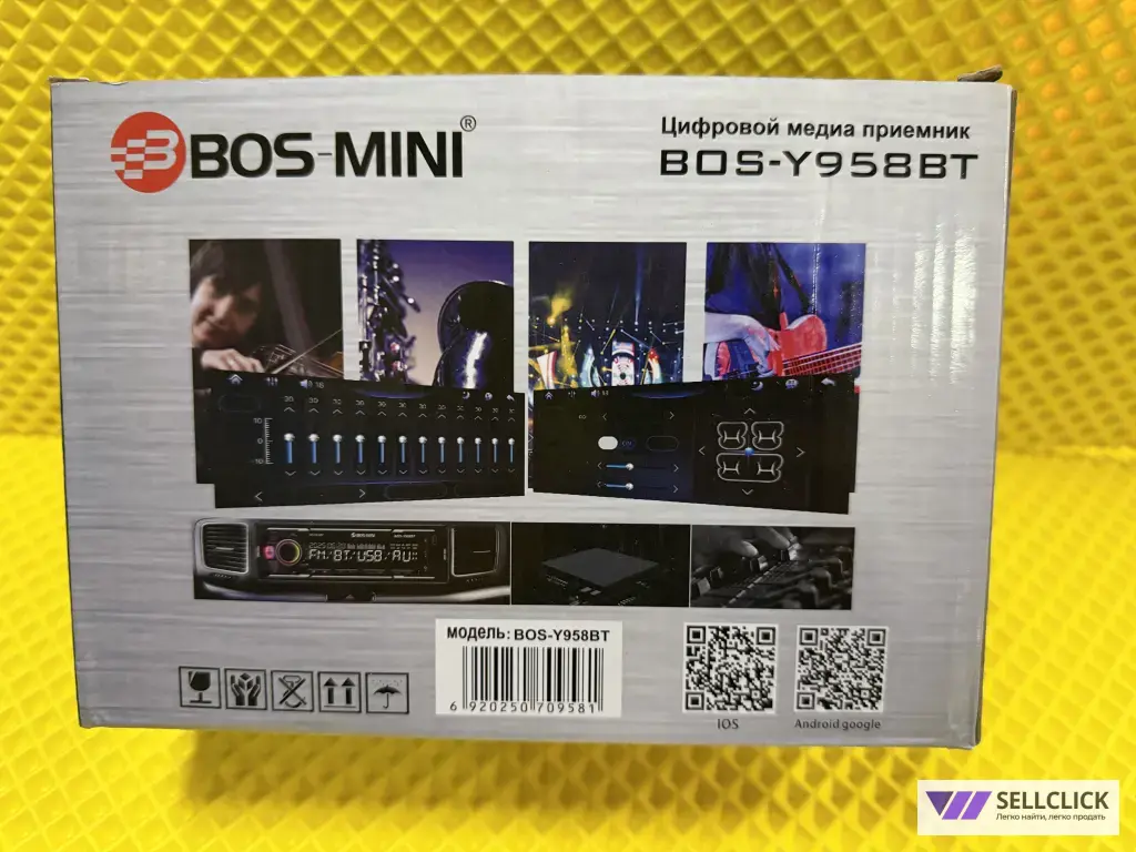 Магнитола 12/24v BOS-mini BOS-Y958BT