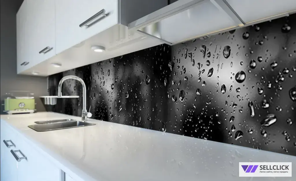 Стеклянные фартуки для кухни на заказ