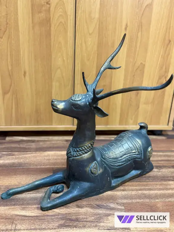 Физ скульптура. Декор. Олени. Статуэтка. Винтажная мебель. Бронза