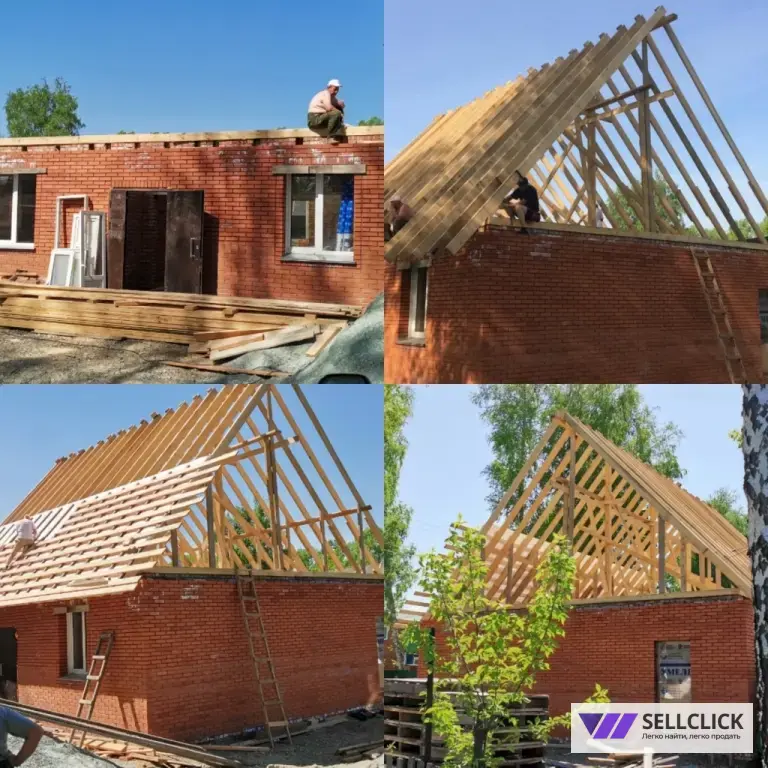 строительная бригада дома кровли