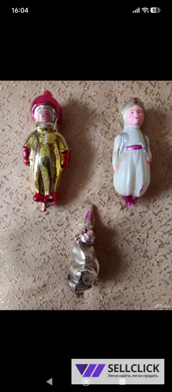 Советские, елочные игрушки под реставрацию.