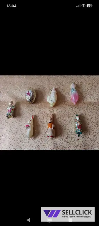 Советские, елочные игрушки под реставрацию.