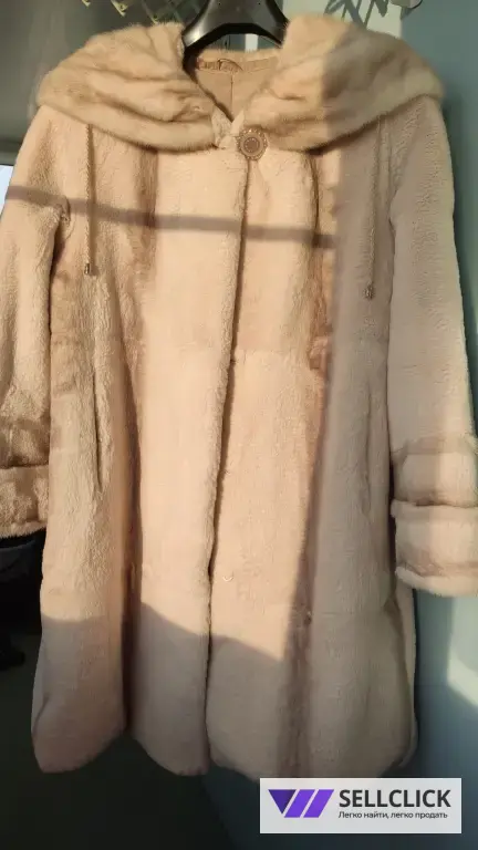 Шуба из стриженного бобра с норкой