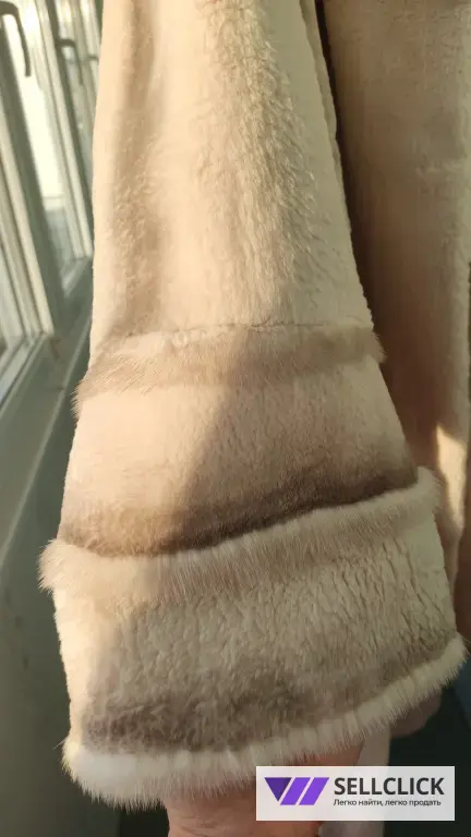 Шуба из стриженного бобра с норкой