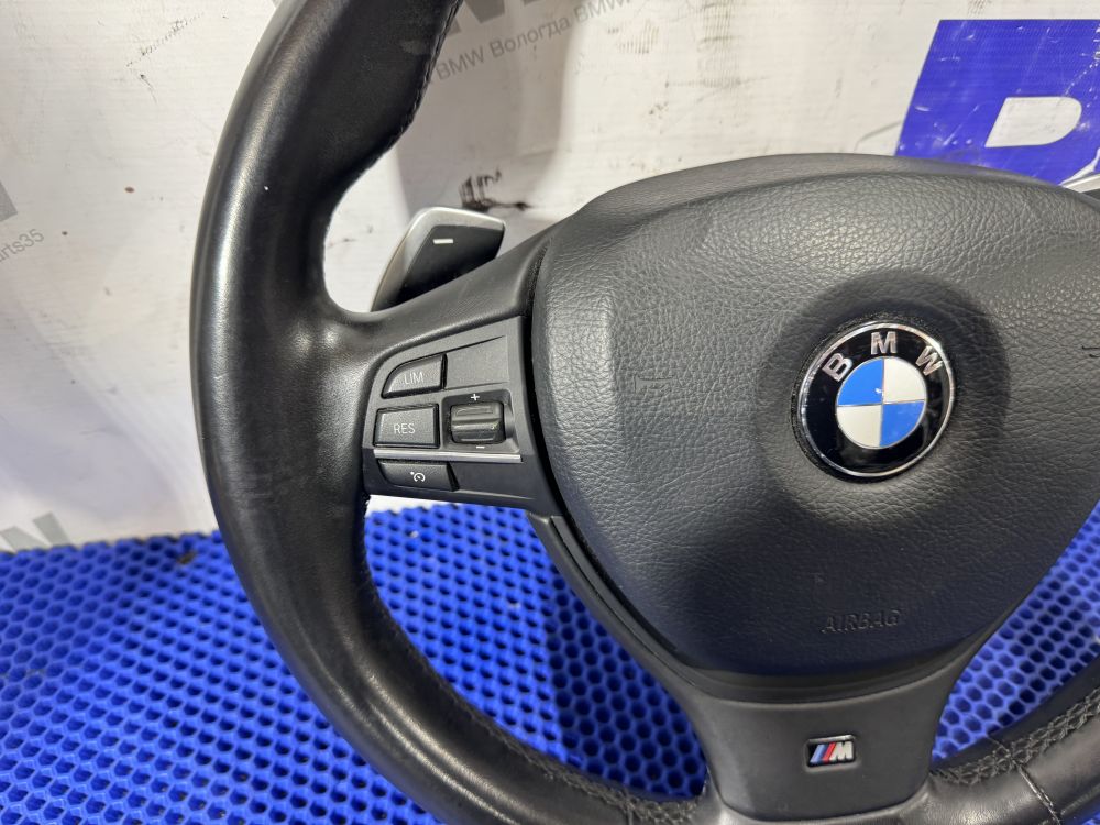 М руль  BMW F10 без обогрева, лепестки