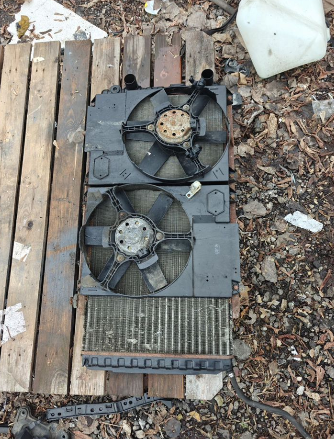 Диффузор в сборе с радиатором Фиат Дукато 244