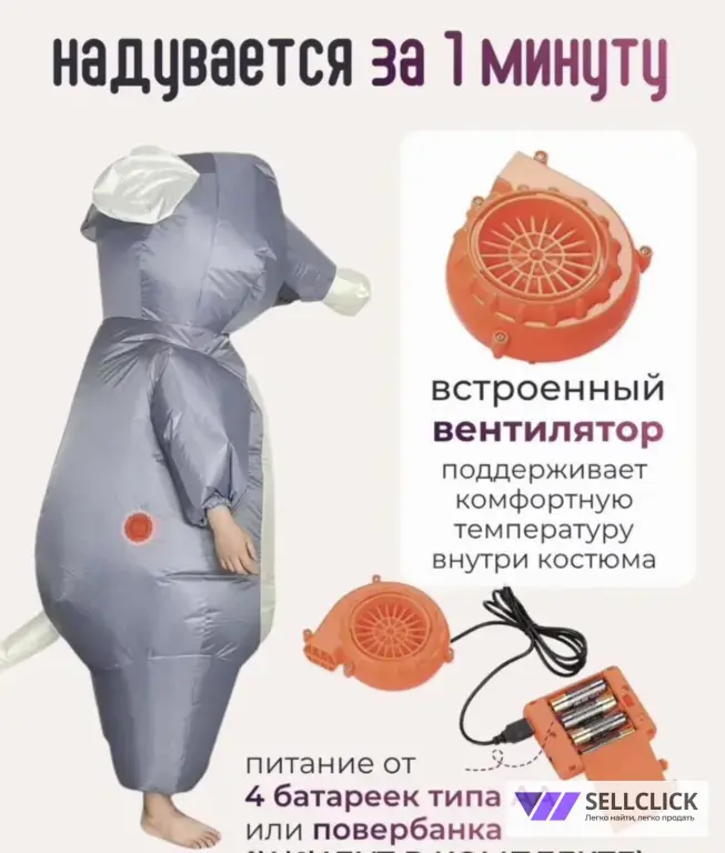 Костюмы Крыски надувной аренда