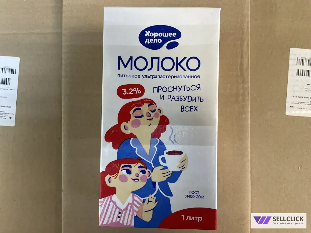 Молоко 3,2%, доставка, паек