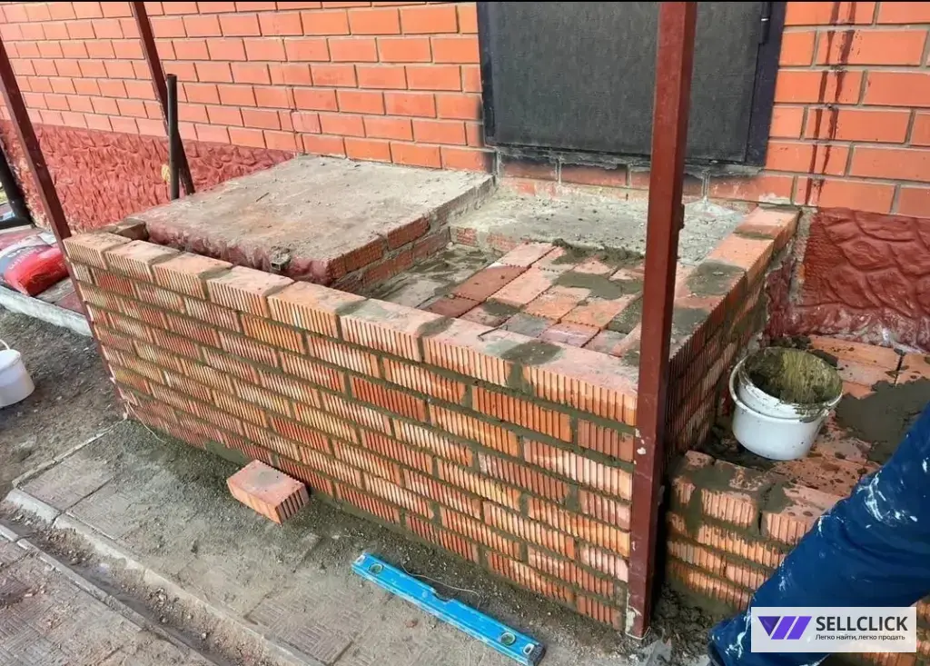 Бетонные работы, фундамент отмостки