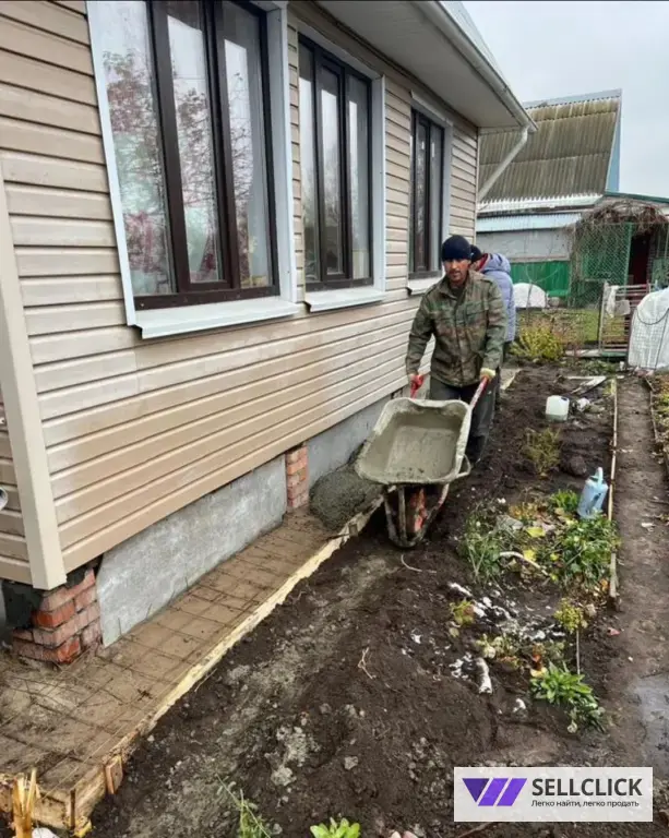 Бетонные работы, фундамент отмостки