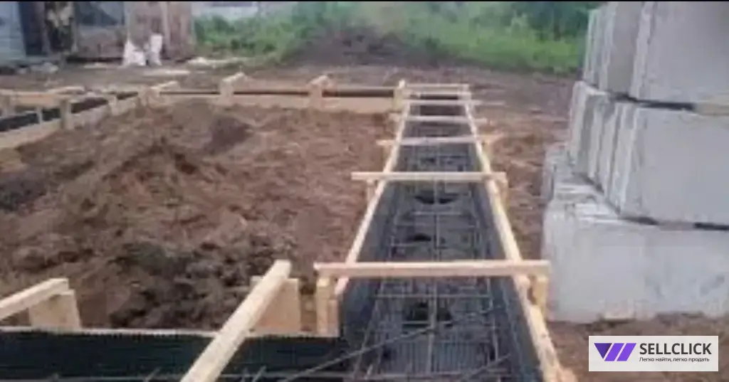 Бетонные работы, фундамент отмостки