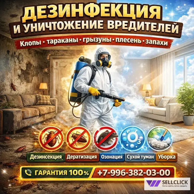 дезинфекция, дезинсекция, дератизация