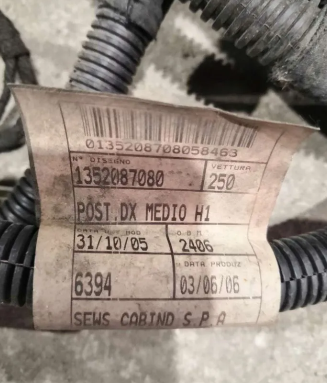 Проводка кузова Пежо Боксер Ситроен Джампер 250