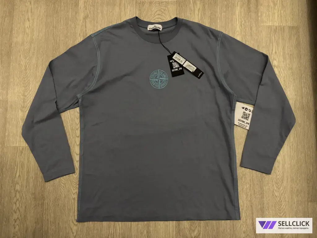 Хлопковый Лонгслив Stone Island XXL Оригинал