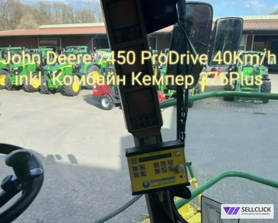 John Deere 7450 ProDrive (40 км/ч) + жатка Kemper 375Plus. 5930 м/ч. Гарантия!