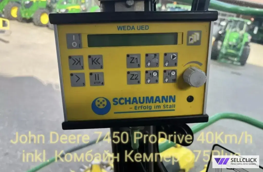 John Deere 7450 ProDrive (40 км/ч) + жатка Kemper 375Plus. 5930 м/ч. Гарантия!