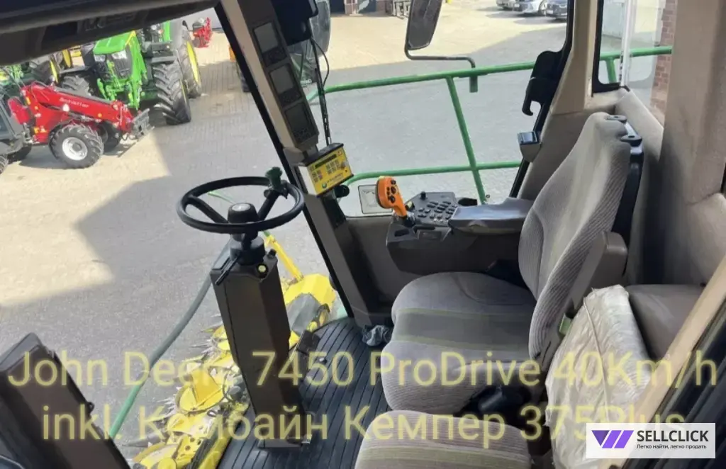 John Deere 7450 ProDrive (40 км/ч) + жатка Kemper 375Plus. 5930 м/ч. Гарантия!