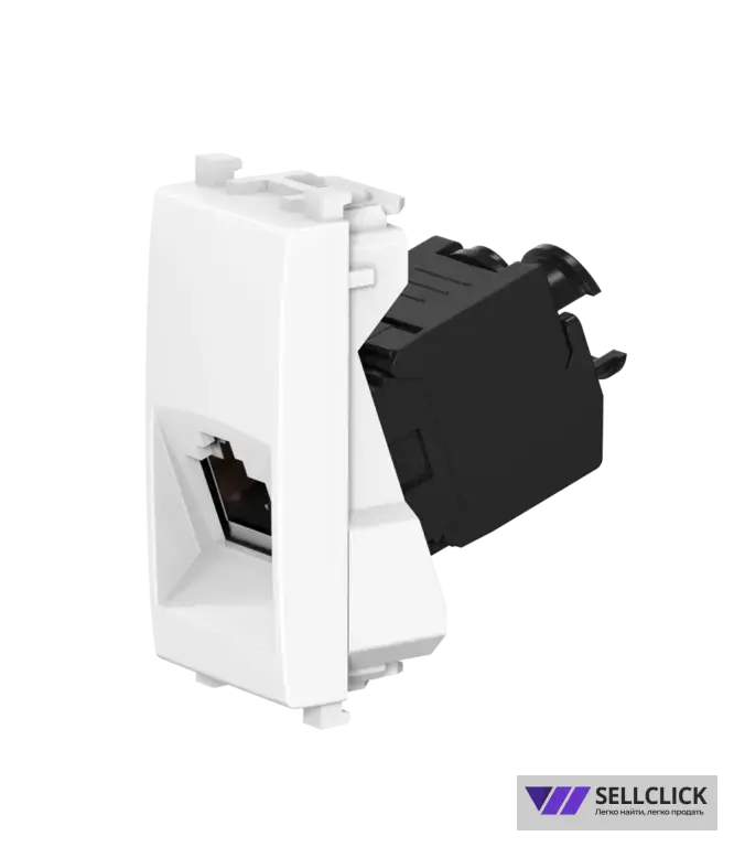 Розетка CADUCEUS ALING EXPERIENCE компьютерная, с модулем Keystone RJ45 8P8C cat.6A, UTP, модульная, для скрытой проводки, механизм
