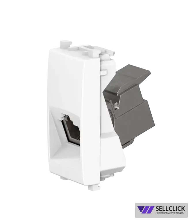 Розетка CADUCEUS ALING EXPERIENCE телефонная, с модулем Keystone RJ12 6P6C cat.3, модульная, для скрытой проводки, механизм
