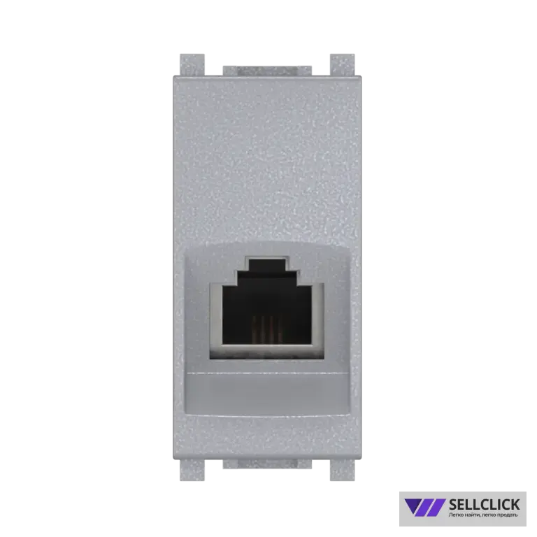 Розетка CADUCEUS ALING EXPERIENCE телефонная, с модулем Keystone RJ12 6P4C cat.3, модульная, для скрытой проводки, механизм