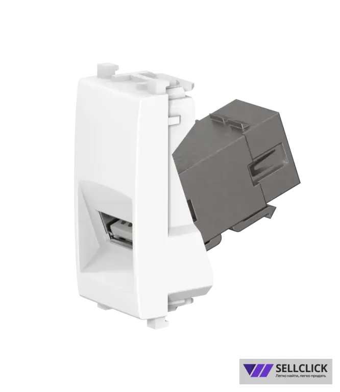 Розетка с модулем Keystone USB 2.0 тип A-A CADUCEUS ALING EXPERIENCE для скрытой проводки