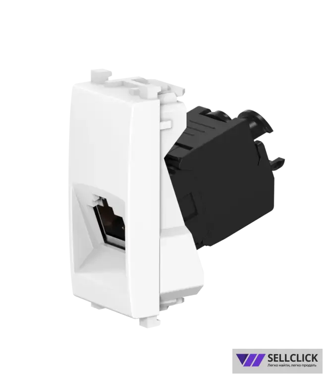 Розетка CADUCEUS ALING EXPERIENCE компьютерная, с модулем Keystone RJ45 8P8C cat.6, FTP, модульная, для скрытой проводки, механизм