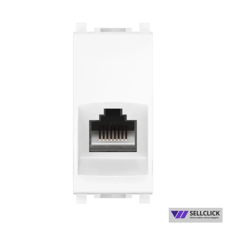 Розетка CADUCEUS ALING EXPERIENCE компьютерная, с модулем Keystone RJ45 8P8C cat.5e, FTP, модульная, для скрытой проводки, механизм