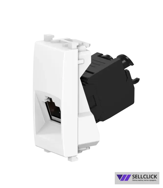 Розетка CADUCEUS ALING EXPERIENCE компьютерная, с модулем Keystone RJ45 8P8C cat.5e, FTP, модульная, для скрытой проводки, механизм