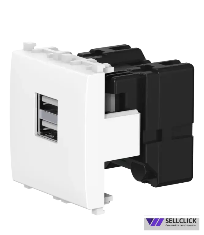 Розетка USB 2.0 тип А CADUCEUS ALING EXPERIENCE для скрытой проводки, для зарядки 2-х устройств