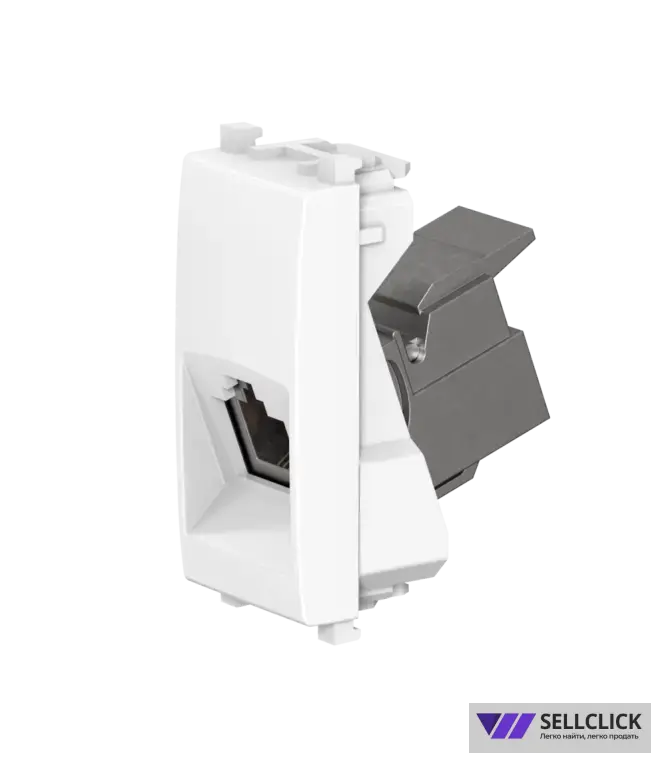 Розетка CADUCEUS ALING EXPERIENCE телефонная, с модулем Keystone RJ12 6P4C cat.3, модульная, для скрытой проводки, механизм