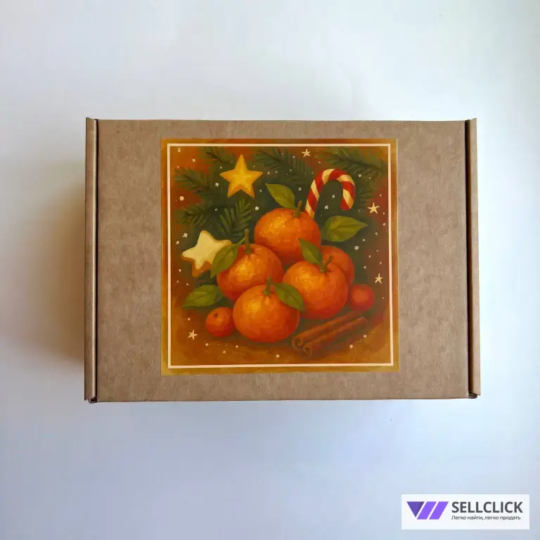 Новогодний набор с чаем и крем-медом суфле