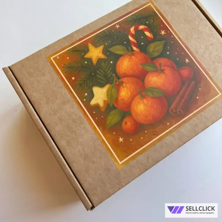 Новогодний набор с чаем и крем-медом суфле