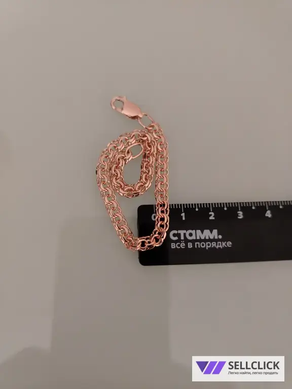 Золотой браслет Вес 6,77гр. длина 18см