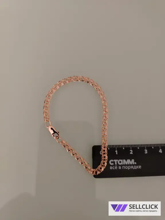 Золотой браслет Вес 4.12 гр длина 17см