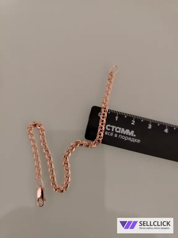 Золотой браслет Вес 4,61гр длина 19.5см