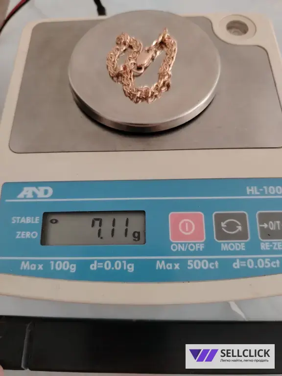 Золотой браслет Вес 7,11гр. длина 18 см