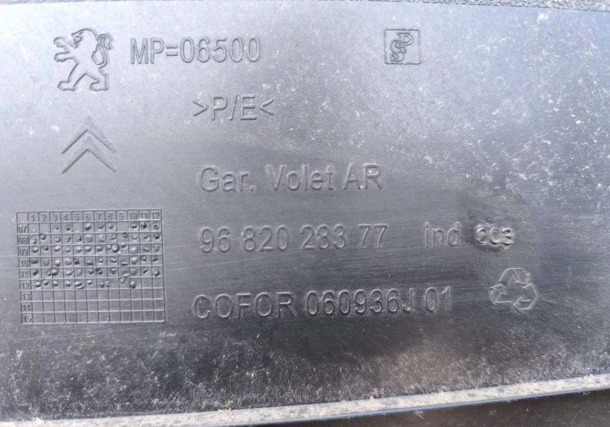 Обшивка двери багажника Партнёр Берлинго б9