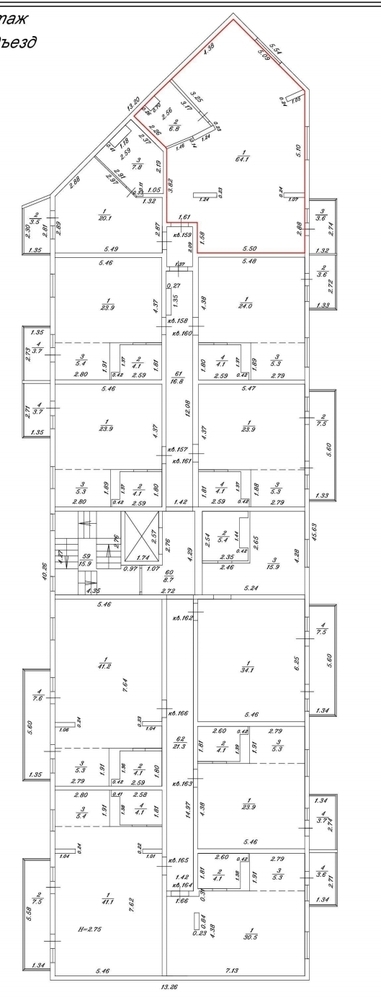 2-к. квартира 75 кв.м, 7/8